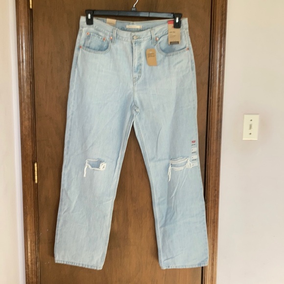 Levi’s Low pro midrise Straight leg jean distressed denim cotton 32 - Picture 11 of 17